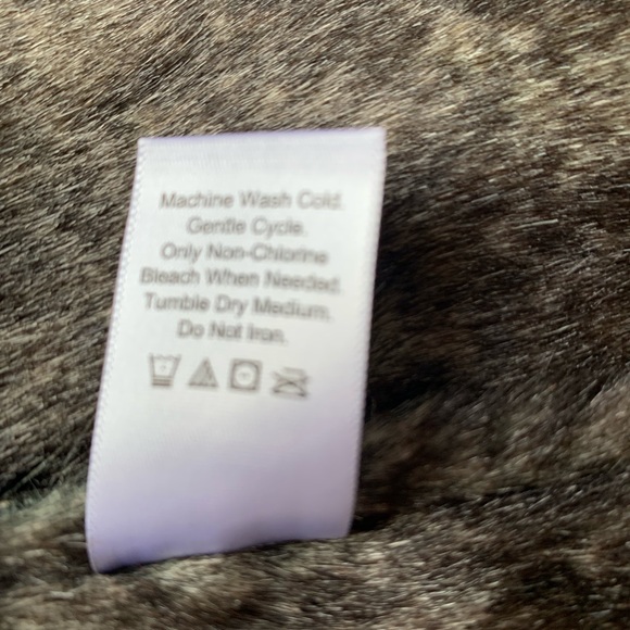 Coldwater Creek Vest Top Faux Fur Faux Suede Size Small Gray - Picture 8 of 8